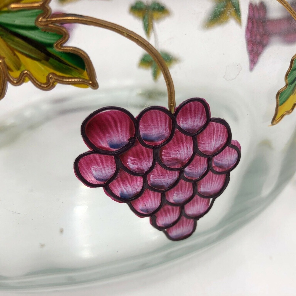 CRYSTAL CLEAR HANDCRAFTED BOWL GRAPE DESIGN MADE IN ROMANIA - Picture 9 of 11